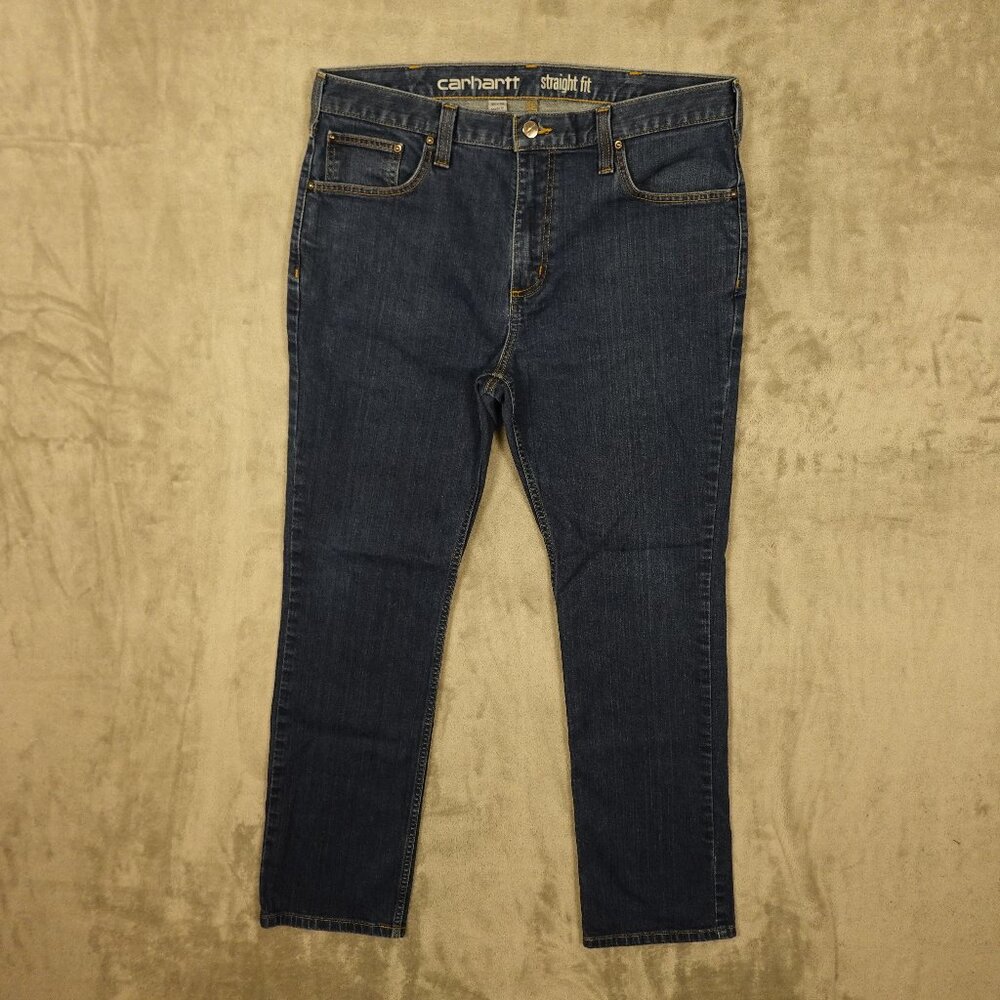 Carhartt Rugged Flex Straight Fit Jeans Men’s 36x32 Blue Workwear Denim